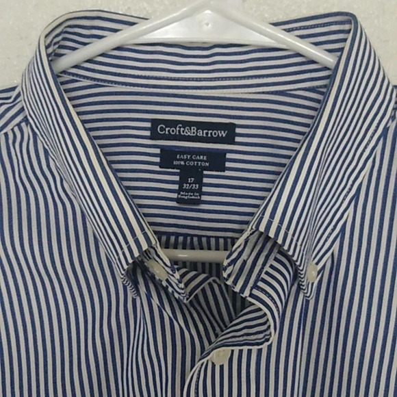 LONG SLEEVE STRIPE BUTTON DOWN 17 32/34 - Picture 2 of 5